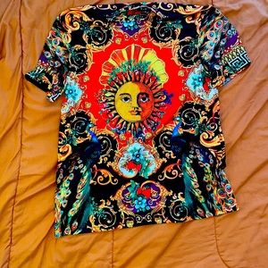 BARABAS Colorful Sun and Moon Graphic Men's Tee